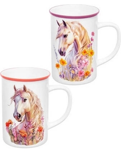 Набор кружек Elan Gallery Лошадь в цветах New Bone China 880266 Elan gallery