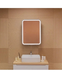 Шкаф с зеркалом для ванной Silver Mirrors Фиджи-Антрацит Flip 60 ИК / LED-00003042 Silver mirrors