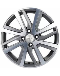 Литой диск Khomen KHW1609 X-Ray 16x6" 4x100мм DIA 60.1мм ET 41мм Gray FP