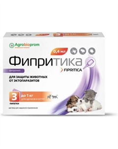 Капли от блох Pchelodar Фипритика для котят и щенков до 1кг Пчелодар