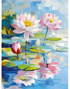 Набор алмазной вышивки Феникс+ Лотосы / 70847 Feniks