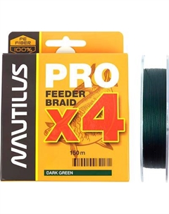 Леска плетеная NAUTILUS Pro Feeder Braid Dark Green d-0.10 4.1кг 9lb / 06-24259516 Nautilus