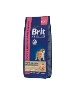 Сухой корм для собак Brit Premium Dog Puppy and Junior Large and Giant с курицей / 5049981