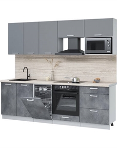 Кухонный гарнитур Интерлиния Мила Лайт 2.45-ПМ4