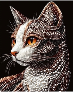 Набор алмазной вышивки Феникс+ Жемчужная кошка / 71448 Feniks