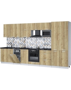 Кухонный гарнитур Интерлиния Мила Лайт 3.7-ПМ4