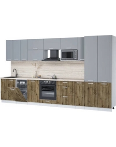 Кухонный гарнитур Интерлиния Мила Лайт 3.8-ПМ4