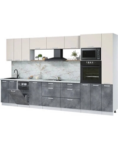 Кухонный гарнитур Интерлиния Мила Лайт 3.6-ПМ3