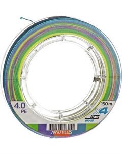 Леска плетеная NAUTILUS X4 Jig Braid Multicolour d-0.24мм 20.1кг 3.5PE / 06-42302668 Nautilus