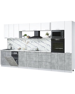 Кухонный гарнитур Интерлиния Мила Лайт 3.6-ПМ3