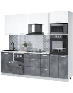 Кухонный гарнитур Интерлиния Мила Лайт 2.45-ПМ3