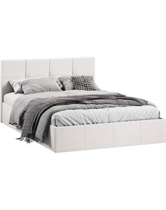 Полуторная кровать ТриЯ Лора с ПМ мягкой обивкой и заглушиной 140x200 Трия