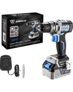 Аккумуляторная дрель-шуруповерт Deko Loner 20V ONE+ / 085-1004