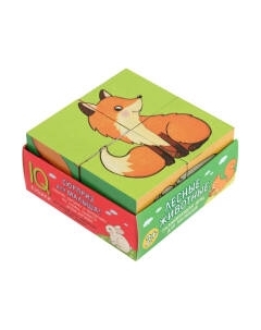 Развивающая игра Айрис-пресс Умные кубики в поддончике. Лесные животные / 9785811280780