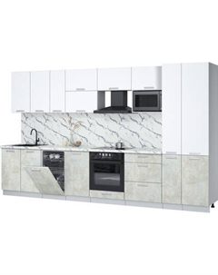 Кухонный гарнитур Интерлиния Мила Лайт 3.6-ПМ4