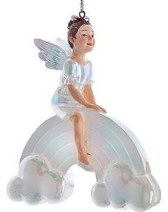 Елочная игрушка Kurt S. Adler Белая фея на радуге / E0938_1 Kurt s. adler