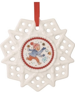 Елочная игрушка Hutschenreuther Christmas games Мальчик со снежком / 02248-727507-27618