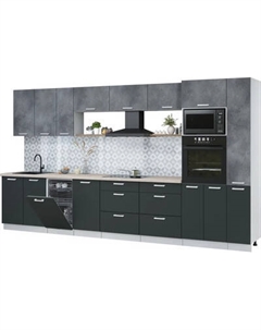 Кухонный гарнитур Интерлиния Мила Лайт 3.8-ПМ3