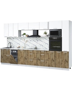 Кухонный гарнитур Интерлиния Мила Лайт 3.6-ПМ3