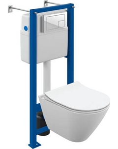 Унитаз подвесной с инсталляцией Cersanit City Smart CO DPL EO Slim