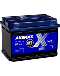 Автомобильный аккумулятор AKBMAX EFB R 620A / 6СТ-60EFB R LB 463973 Akbmax
