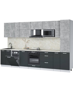 Кухонный гарнитур Интерлиния Мила Лайт 3.4-ПМ4