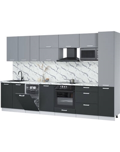 Кухонный гарнитур Интерлиния Мила Лайт 3.3-ПМ4