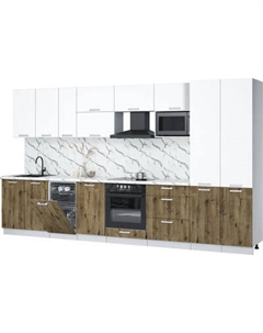 Кухонный гарнитур Интерлиния Мила Лайт 3.7-ПМ4