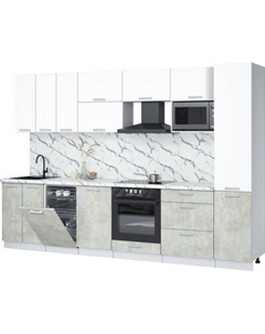 Кухонный гарнитур Интерлиния Мила Лайт 3.1-ПМ4