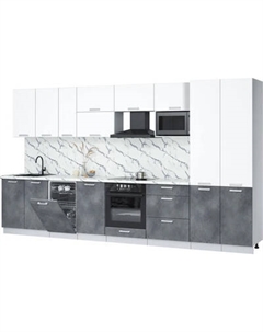 Кухонный гарнитур Интерлиния Мила Лайт 3.7-ПМ4