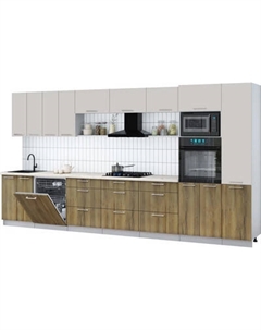 Кухонный гарнитур Интерлиния Мила Gloss 4.0-ПМ1
