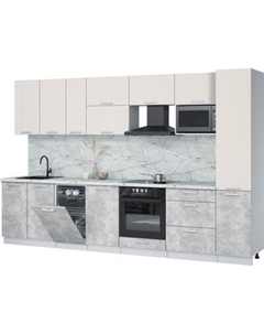 Кухонный гарнитур Интерлиния Мила Лайт 3.3-ПМ4