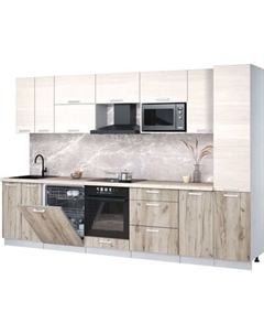 Кухонный гарнитур Интерлиния Мила Лайт 3.2-ПМ2