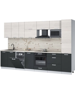 Кухонный гарнитур Интерлиния Мила Лайт 3.3-ПМ4