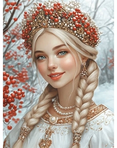 Набор алмазной вышивки Феникс+ Русская краса / 71442 Feniks