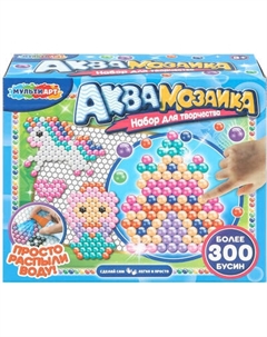 Развивающая игра MultiArt Аквамозаика 300 бусин замок / AB300-ZAM Multiart