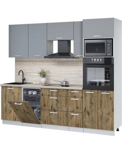 Кухонный гарнитур Интерлиния Мила Лайт 2.45-ПМ3