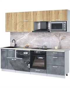 Кухонный гарнитур Интерлиния Мила Лайт 2.4-ПМ2