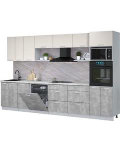 Кухонный гарнитур Интерлиния Мила Лайт 3.4-ПМ1-2