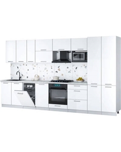 Кухонный гарнитур Интерлиния Мила Gloss 3.7-ПМ4