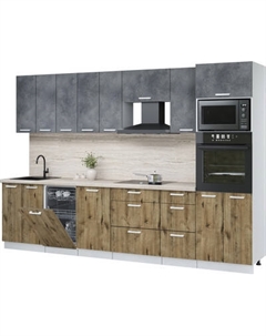 Кухонный гарнитур Интерлиния Мила Лайт 3.1-ПМ3