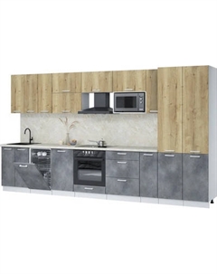 Кухонный гарнитур Интерлиния Мила Лайт 3.8-ПМ4