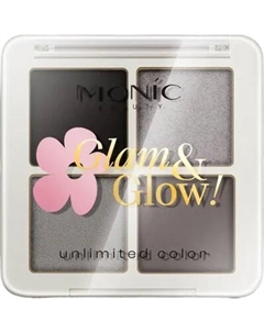 Палетка теней для век Monic Beauty Glam&Glow! Unlimited All Day Color тон 04 Summer Night Monic beauty
