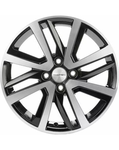 Литой диск Khomen KHW1609 Stepway 16x6" 4x100мм DIA 60.1мм ET 37мм Black FP