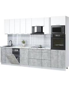Кухонный гарнитур Интерлиния Мила Лайт 3.1-ПМ3