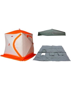 Палатка Медведь Екатеринбург Куб-2 зимняя с полом Оксфорд 600 и накидкой Медведь екатеринбург