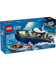 Конструктор Lego City Полицейская погоня на лодке 60456