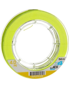 Леска плетеная NAUTILUS X4 Jig Braid Fluoro Yellow d-0.18мм 13.2кг 2.0PE / 06-42302617 Nautilus
