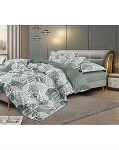 Комплект постельного белья Реноме 2сп Оливковая коллекция. Простыня на резинке УУ 2461