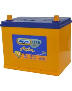 Автомобильный аккумулятор AKOM Asia 6СТ-75VL +EFB L+ 750A Akom